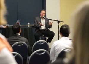 Dave enjoys engaging audiences large and small in live Q & A.